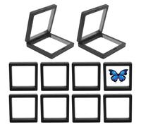 Generisch 3D Floating Jewellery Box, 3D Floating Display Case - 10 Pieces 3D Floating Box Jewellery Display Case - Household Sample Holder Stand Made of PE Film for Gemstones, Rings, Bracelets