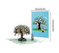 Generisch 3D greeting cards, with Easter egg and as a memory, thank you card for Easter, for families, wives, husbands, girlfriends, mothers, dads, teachers and friends