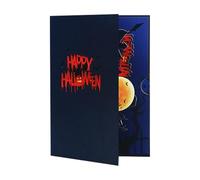 Generisch 3D Halloween Card, Happy Halloween Ghost Pumpkin 3D Card - Collectible Paper Sculpture with Envelope for Dining Table, Bookshelf, Mantle