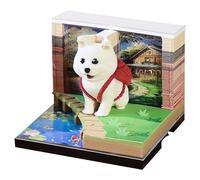Generisch 3D Notepad, 2026 Artistic Notepad for Decoration, Paper Dog Sculpture Gift, Christmas, Child, Student, Writing Party, Advent Season, Home Decoration