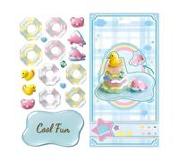 Generisch 3D stacking stickers, glossy finish for miniature making, mini scenes construction 3D stickers, for enthusiasts, children, scrapbooking, birthday parties, and classroom rewards