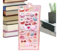 Generisch 3D Stickers Paw Print, Cartoon Cute Little Stickers for Children - Adhesive Decals for Mobile Phone Case, Laptop and Water Bottle - Ideal as a Teaching Reward for Girls