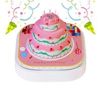 Generisch 3D Timepiece Calendar for Year 2026 - Creative Cake Paper Carving | Desk Time Piece Calendar 2026, for Thanksgiving Housewarming Desk Study Home School