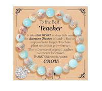 Generisch 4 Natural Steel Rings Teachers' Appreciation Expressing Gratitude Bracelet Width Width Natural Jewelry, one size, Metal