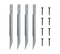 Generisch 4-Piece Ground Set, Heavy Duty, Ground for Swing and Play Tower, Metal Ground for Garden, Stable for Wooden Swings, Rose Arch and Outdoor Constructions