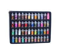 Generisch 48 Pieces Sequins Glitter DIY Kit Set for Children Soft Mud Fabric Creative Education Activity (As Show, One Size)