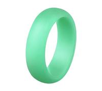 Generisch 5.7 mm Silicone Ring European and American Women's Jewellery Couple Ring Matchmaking Accessories Sports Glitter Ring Children's Throwing Game Rings (Mint Green, C)