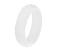 Generisch 5.7 mm Silicone Ring European and American Women's Jewellery Couple Ring Matchmaking Accessories Sports Glitter Ring Children's Throwing Game Rings (White, A)