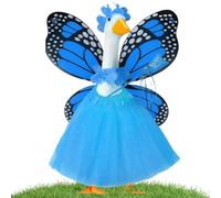 Generisch 5-Piece Butterfly Goose Outfit, Tutu Skirt, Butterfly Wings and Flower , Decoration Costume for 17 and 23 Inch Lawn Goose Statues