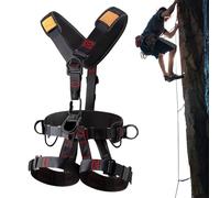 Generisch 5-Point Climbing Seat Belt Adjustable Full Body Autumn Arrest Belt for Tree Work, Hunting, Roof, Removable Outdoor Harness for Safe Climbing and Safety