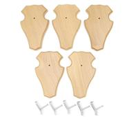 Generisch 5 x REH Trophy Signs Small in Light Oak AF 19 cm x 11 cm with 5 Horn Clips