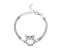 Generisch 8 Shaped Structure Planet Bracelet Silver Colour Link Chain Glass Wrist Watch Charm Watch Gift for Women Girls Diamond Bracelet Teenager Girls, one size, Copper, No Gemstone