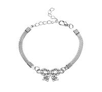 Generisch 8 Shaped Structure Planet Bracelet Silver Colour Link Chain Glass Wrist Watch Charm Watch Gift for Women Girls Diamond Bracelet Teenager Girls, one size, Copper, No Gemstone