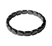 Generisch 8 x 8 cm Hematite Bracelet, Magnetic Bracelet for Men and Women, Stylish Accessory 2025 for Father, Husband, Boyfriend for Business, Sports, Everyday Life and Meditation