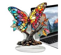 Generisch Acrylic Figures, Flat Tree Figures for the Desk and Home Decoration, Decoration with Base for Mantle Windowsill, Living Room, Kitchen, Entrance Area, Garden Shelf