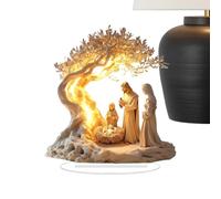 Generisch Acrylic Flat Sculpture, 2D Winter Holiday Decoration, Christmas Nativity Scene, Acrylic Flat Statue - For Bedside Table, Study Room, Living Room, Bookshelf, Student Dorm, Housewarming Party