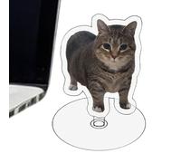Generisch Acrylic Ornament The Rotating Cat, 2D Desk Ornament, Rotating Animal Statue, Funny Exquisite Creative Collectable Home Accessories - For Cat Lovers For Christmas