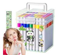 Generisch Acrylic Pens - 60/80/120 Colours Strong Children Students Washable Opaque Layered Waterproof Colouring Pencils Smudge-free with Sketchbook Stickers, Children's Day Gift