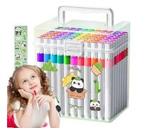 Generisch Acrylic Pens - 60/80/120 Colours Strong Children Students Washable Opaque Layered Waterproof Colouring Pencils Smudge-free with Sketchbook Stickers, Children's Day Gift