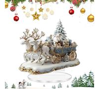 Generisch Acrylic Sign for Desktop - Flat Acrylic - Christmas Ornament with Dad - Repressed Father Noel | 2nd Christmas Ornament with Santa Claus Design and Bedroom Base, Night Stem