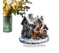 Generisch Acrylic Sign for Desktop - Flat Acrylic - Christmas Ornament with Dad - Repressed Father Noel | 2nd Christmas Ornament with Santa Claus Design and Bedroom Base, Night Stem