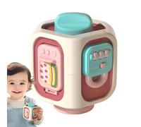 Generisch Activity Cube | 6-Sided Interactive Relief Learning Toys, Sensory Activity Business Cube for Children - for Girls School Classroom Preschool Aeroplane Travel