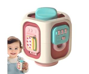 Generisch Activity Cube | 6-Sided Interactive Relief Learning Toys, Sensory Activity Business Cube for Children - for Girls School Classroom Preschool Aeroplane Travel