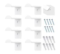 Generisch Adhesive Hats Organiser, 2.8 Inch Wide Brim Hat Rack, 8-Pack Multi-Purpose Cap Storage, Ideal for Baseball, Cowboy Hats, and More, 7.1 x 4.5 x 4.5 cm, Black White and Transparent