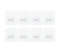 Generisch Adhesive Tapes, Adhesive Hooks, Strong Durable Wall Mounting, Transparent, 8 Pieces, Strong Transparent Key Holder for Organisation and Storage in Kitchen, Bathroom, Household