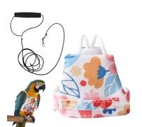 Generisch Adjustable Bird Harness and Set - Escape Proof Flying Pull Rope for Cockatiels, Parakeets, Turtle Doves and Macaws