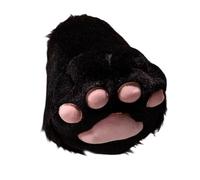 Generisch Adorable Cat Cosplay Boots Mid-Calf for Anime Conventions Costume Parties Role Play - Stylish Women's Winter Boots with Claw Design, black, 2/2.5 UK