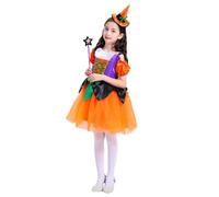 Generisch Adorable Fairy Costume for Girls, Magic Performance Dress with Glitter and Play as if they were Playing a Party Performance Show (Yellow, 11-12 Years)