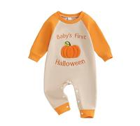 Generisch Adorable First Halloween Playsuit for Babies with Pumpkin Embroidery as Cute Photo Shoot Outfit Festive Clothing for Special Occasions as well as Everyday Adventures (Orange, 0-3 Months)