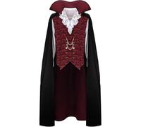 Generisch Adult Men's Devil Vampire Costume Shirt Cape Outfit Medieval Renaissance Victorian Gothic Cosplay Long Cape Dress Up Outfits Festival Accessories Fancy Dress Costumes