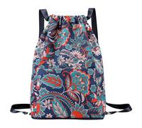 Generisch Aino Beach Large Beach Bag, Sea Bag, Folding Backpack of 36 x 14 x 48 cm in Nylon and Polyester, Light 200 g, Ideal for , Gym, Travel and Outdoor Activities, multicoloured, Retro