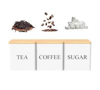 Generisch Airtight Tea Canister, Set of 3, 500 ml Tea Containers - Coffee Bean Containers | For Home, Kitchen, Baker, Homeowner, Tenant, Worktop, Shelves, Daily Cooking, Office, Motorhome