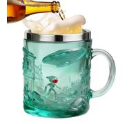Generisch Alien Coffee Mug - 200 ml 3D Alien Embossed Drink Container with Capacity | Drinking Cup with Stainless Steel Rim | For Home Travel Work Break Morning Evening Collection