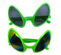 Generisch Alien Glasses - Green Novelty Frame Tinted Cosplay Glasses