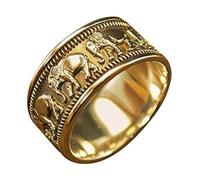 Generisch Alloy Rings A Lot to Buy Size Men's Elephant Ring Especially for Women Choose and Gift Rings of Rings Travel Through Middle Earth Extensions, one size, Metal, No Gemstone