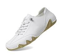 Generisch Alpaca Barefoot Shoes Men's Leather High Alpaca Cowboy Boots Toe Shoes Barefoot Shoes Sock Shoes Trail Running Shoes Hiking Shoes Leisure Shoes, White, 11 UK