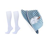 Generisch Alpine Hat, Funny Non-Woven Headpiece Set, German Top Hat Holiday Decoration, Suitable for Parties, Parades, Dance, Performances and Stage, Women, Men, Children, Teenagers and