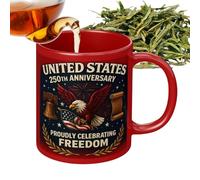 Generisch America Mug - 250th Keepsake as Drinking Vessel - 1776-2026 Ceramic USA Flags Mug - As a Gift for Friends, Family, Dads, Mothers, Grandparents, as well as Men and Women