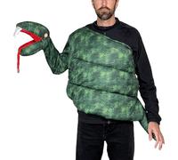 Generisch Anaconda Costume - Humorous Snakes Role Play Fancy Dress | Animal Costume with Interactive Hand Also as a Christmas Costume for Men