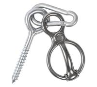 Generisch -Anbinder ring, stainless steel retraction system with high-performance mechanism, accessories for training, for indoor and outdoor use, in the stable and shelter