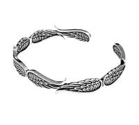 Generisch Angel Vintage Style Sterling Silver Bracelet I Will Be With You Angel Adjustable Bracelet For Valentine's Day, one size, Alloy Steel, No Gemstone