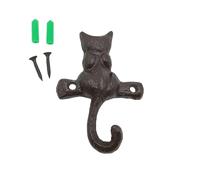 Generisch Animal Cast Iron Wall Hook Antique Vintage Decorative Rustic | Animal Shaped Hooks, Heavy Duty Iron Art for Coats, Keys, Bags, Towels, Entryway, Hallway