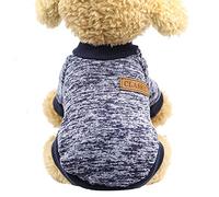 Generisch Animal Cuddly Comfort Soft Teddy Knitted Jumper for Pets with Warming Wool Quality Comfortable Two-Legged Fit (Navy, XXL)