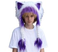 Generisch Animal Ears Beanie Hat, Adjustable Cat Ears Knitted Hat, Floppy Ears Hat, Party Headpiece, Women Girls Children Outdoor Indoor Sports Cosplay Stage Winter Festival Celebration