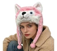 Generisch Animal Hats for Adults Cuddly Soft Cartoon Animal Hat With | Funny Children's Hats For Fancy Dress For Autumn New Year Daily Use Indoor Outdoor Thanksgiving Holiday Birthday B