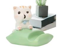 Generisch Animal Mobile Phone Holder, Cat Smartphone Stand, Hands-Free Resin Base, Non-Slip Desk, Car, Decorative Accessory